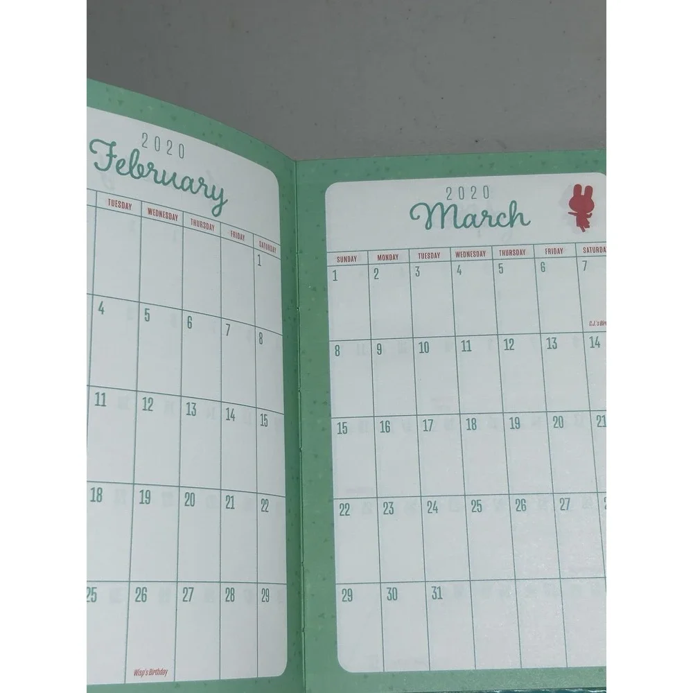 NEW 2020 Animal Crossing New Horizons Journal Notebook Calendar Nintendo Switch